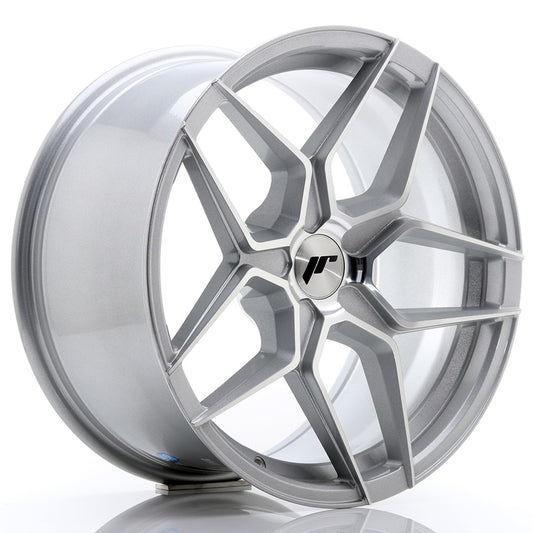 JR Wheels JR3418905X2074SM JR Wheels JR34 18x9 ET20-42 5H BLANK Silver Machined Face