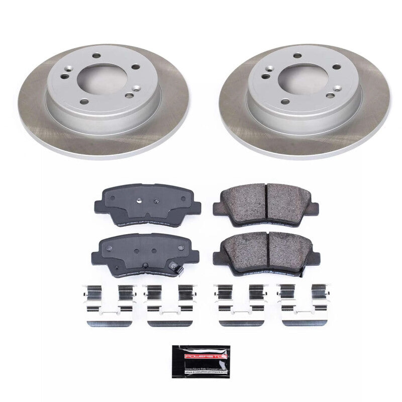 PowerStop Power Stop 14-16 Kia Soul Rear Semi-Coated Rotor Kit
