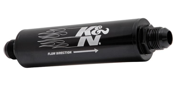 K&N Engineering K&N 2in OD x 9in L 10AN 74 Micron In-Line Fuel/Oil Filter