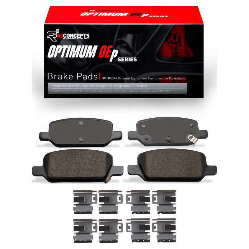 R1 Concepts R1 2017-2025 Tesla Model 3 Rear R1 Optimum OE Pads & Hardware Kit