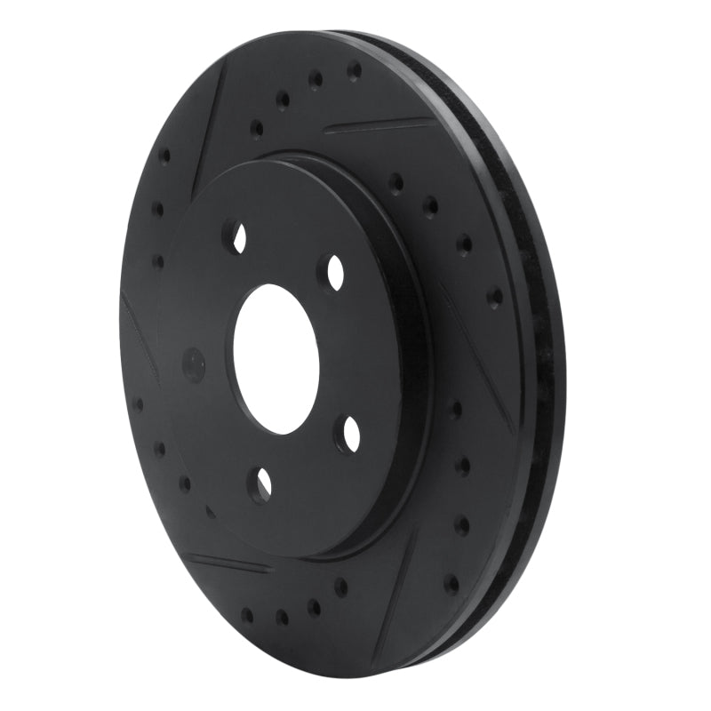 R1 Concepts R1 91-92 Dodge Monaco Front Left Drilled & Slotted Black Brake Rotor