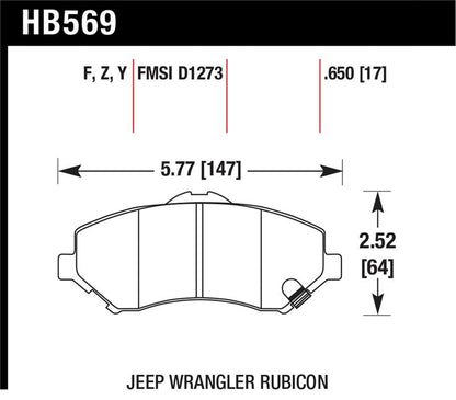 Hawk Performance Hawk LTS Street Brake Pads