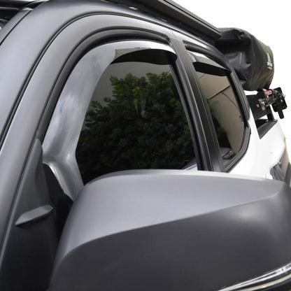 Westin 2016-2018 Toyota Tacoma Double Cab 4dr In-Channel Wind Deflector 4pc - Smoke