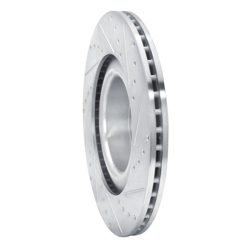 R1 Concepts R1 20-25 Tesla Model Y Front Left Drilled & Slotted Silver Brake Rotor