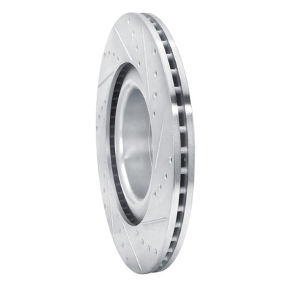 R1 Concepts R1 20-25 Tesla Model Y Front Left Drilled & Slotted Silver Brake Rotor