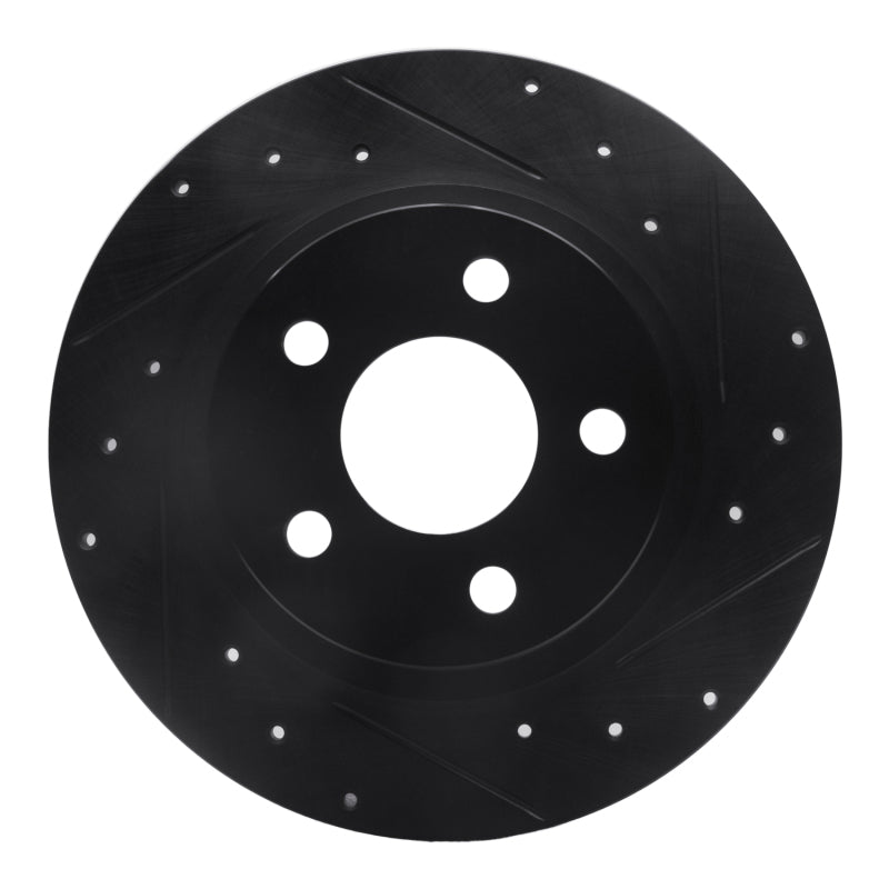 R1 Concepts R1 98-05 Buick Park Avenue Rear Right Drilled & Slotted Black Brake Rotor