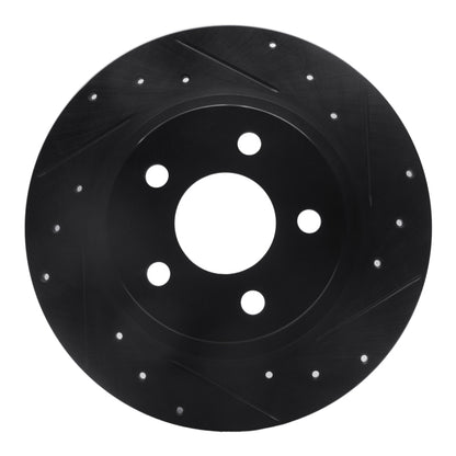 R1 Concepts R1 98-05 Buick Park Avenue Rear Right Drilled & Slotted Black Brake Rotor
