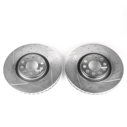 PowerStop Power Stop 06-09 Audi A4 Front Evolution Drilled & Slotted Rotors - Pair