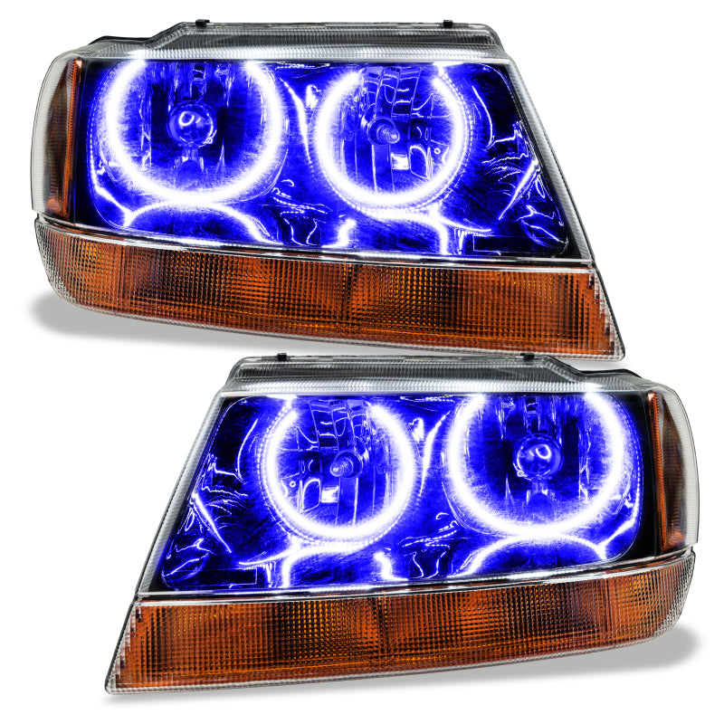 ORACLE Lighting Oracle 99-04 Jeep Grand Cherokee SMD HL - Black - ColorSHIFT w/ BC1 Controller