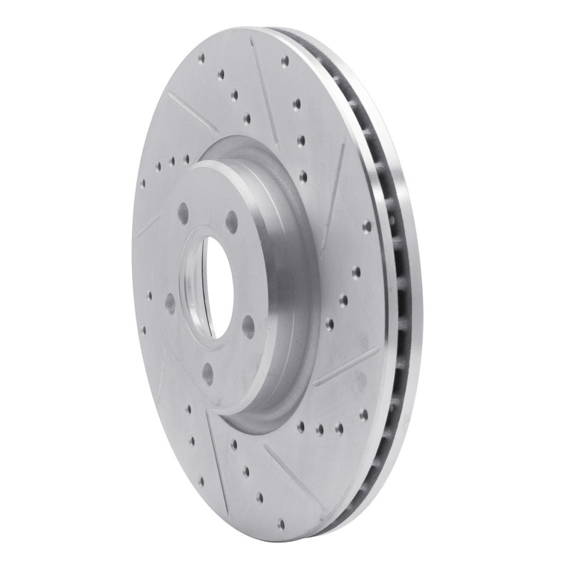 R1 Concepts R1 04-19 Ford Escape Front Right Drilled & Slotted Silver Brake Rotor