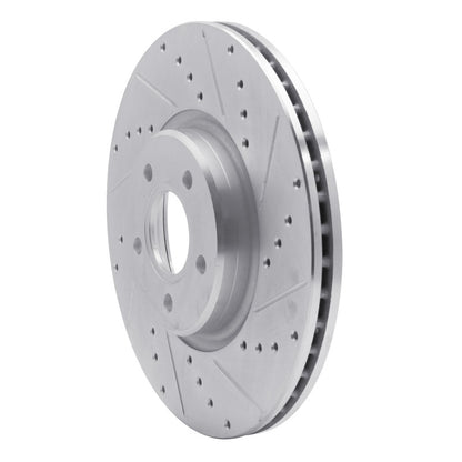 R1 Concepts R1 04-19 Ford Escape Front Right Drilled & Slotted Silver Brake Rotor