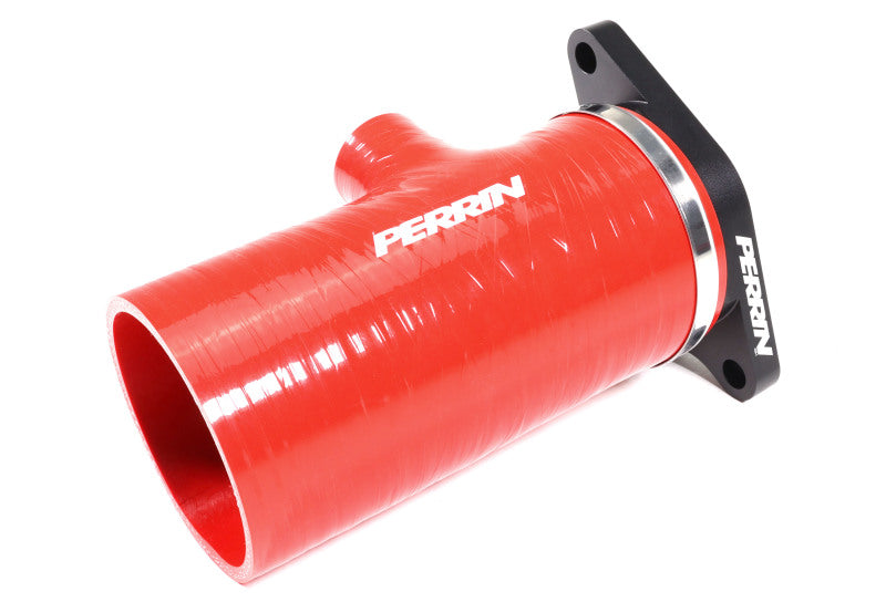 Perrin Performance PERRIN 22-26 Subaru WRX / 20-25 LGT & OBXT Turbo Inlet Hose w/Turbo Adapter Flange (Short) - Red