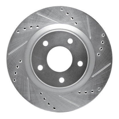 R1 Concepts R1 11-19 Nissan Juke Front Right Drilled & Slotted Silver Brake Rotor