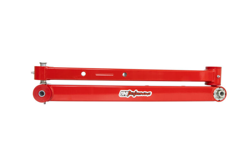 UMI Performance 78-96 GM B-Body Boxed Extended Length Lower Control Arms w/Poly Bushings - Red