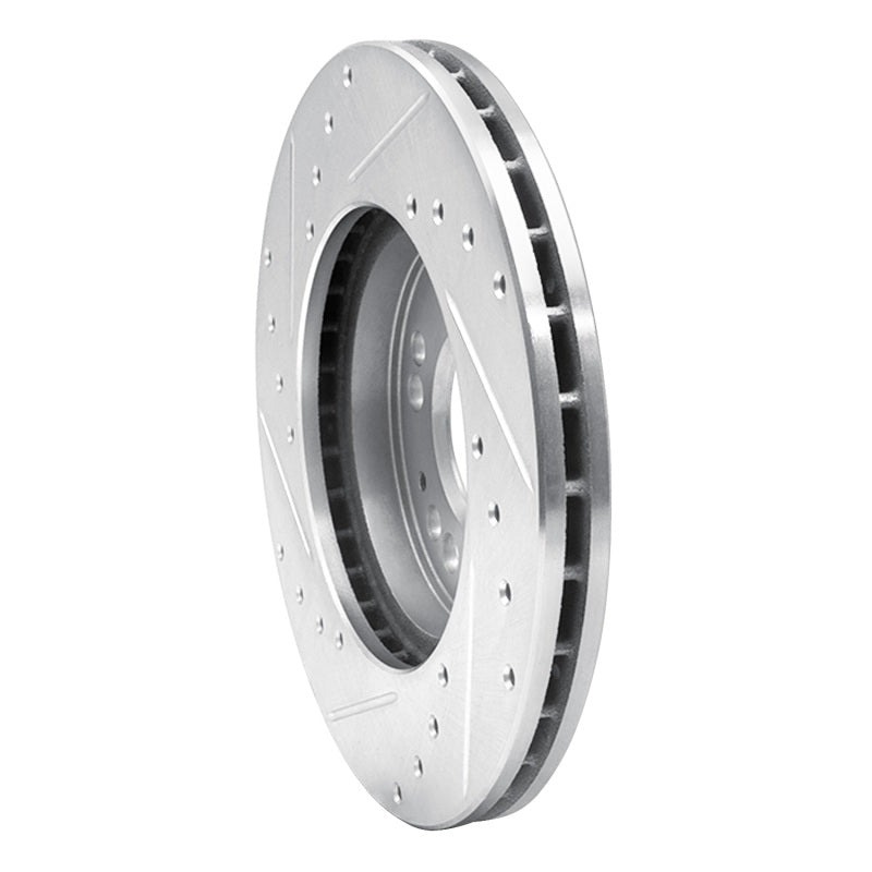 R1 Concepts R1 91-04 Dodge STEALTH Front Right Drilled & Slotted Silver Brake Rotor
