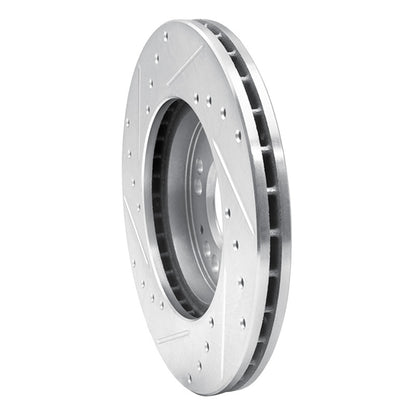 R1 Concepts R1 91-04 Dodge STEALTH Front Right Drilled & Slotted Silver Brake Rotor