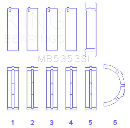 King Engine Bearings Ford 281 4.6L Sohc 16V (Size +1.0mm) Main Bearing Set