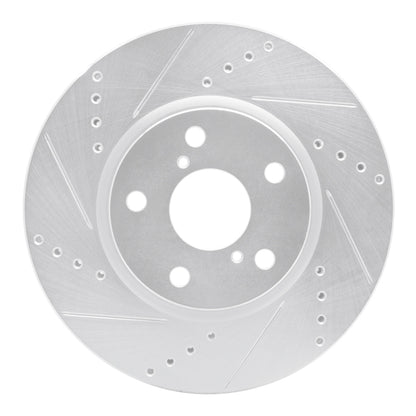 R1 Concepts R1 06-15 Lexus IS250 Left Front Drilled & Slotted Silver Brake Rotor