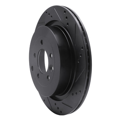 R1 Concepts R1 05-16 Land Rover Discovery (Latin America) Rear Right Drilled & Slotted Black Brake Rotor