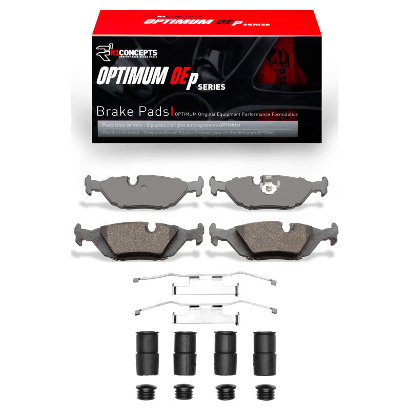R1 Concepts R1 81-91 BMW 325IX Rear Optimum OE Pads & Hardware Kit