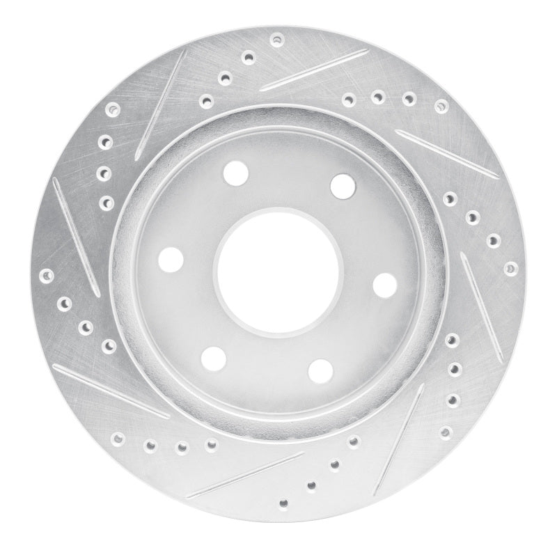 R1 Concepts R1 13-17 Ford Ranger (Mexico) Front Right Drilled & Slotted Silver Brake Rotor