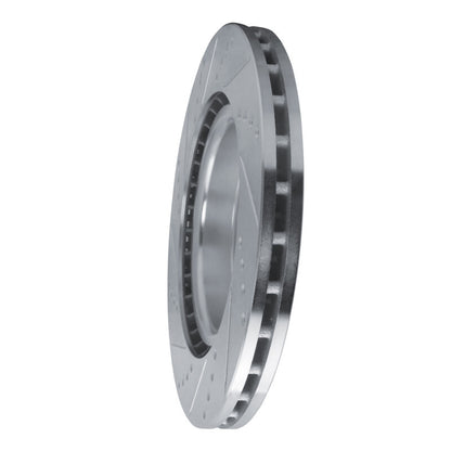 R1 Concepts R1 2021-2025 Acura TLX Front Right Drilled & Slotted Silver Brake Rotor