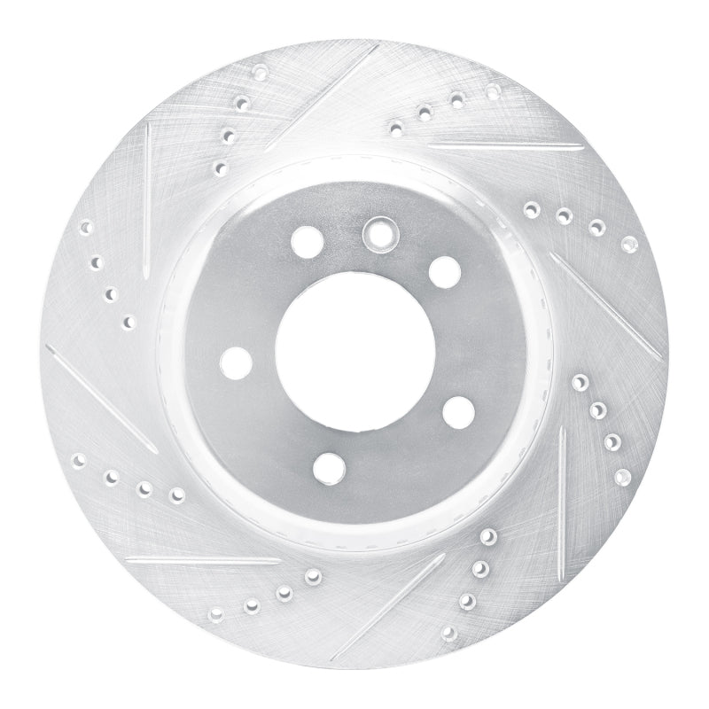 R1 Concepts R1 20-25 Land Rover Defender 90 Rear Left Drilled & Slotted Silver Brake Rotor