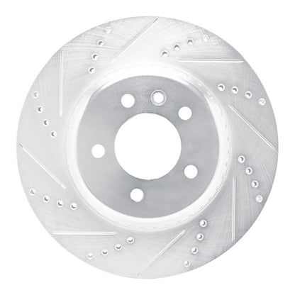 R1 Concepts R1 20-25 Land Rover Defender 90 Rear Left Drilled & Slotted Silver Brake Rotor