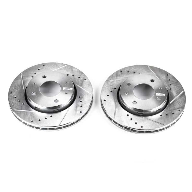 PowerStop Power Stop 00-04 Volvo S40 Front Evolution Drilled & Slotted Rotors - Pair
