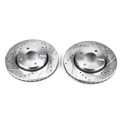 PowerStop Power Stop 00-04 Volvo S40 Front Evolution Drilled & Slotted Rotors - Pair