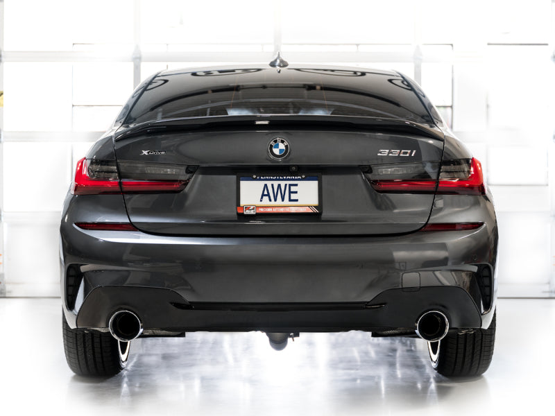 AWE Tuning 19-23 BMW 330i / 21-23 BMW 430i Base G2X Touring Axle-Back Exhaust - Chrome Silver