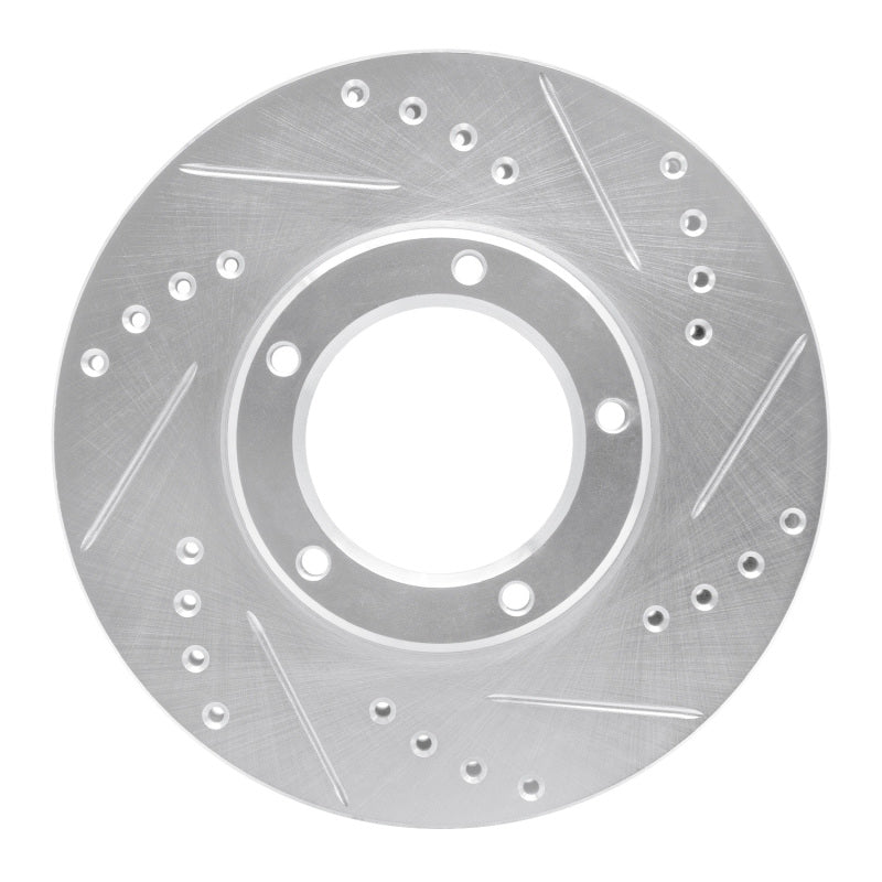 R1 Concepts R1 89-08 Toyota Hilux (Mexico) Front Right Drilled & Slotted Silver Brake Rotor