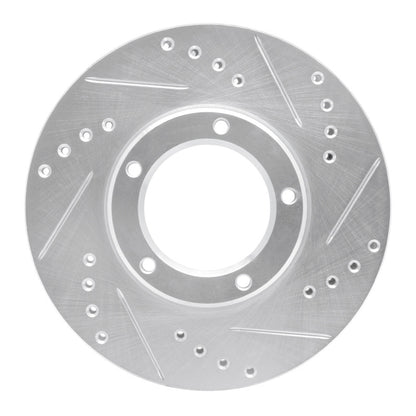 R1 Concepts R1 89-08 Toyota Hilux (Mexico) Front Right Drilled & Slotted Silver Brake Rotor