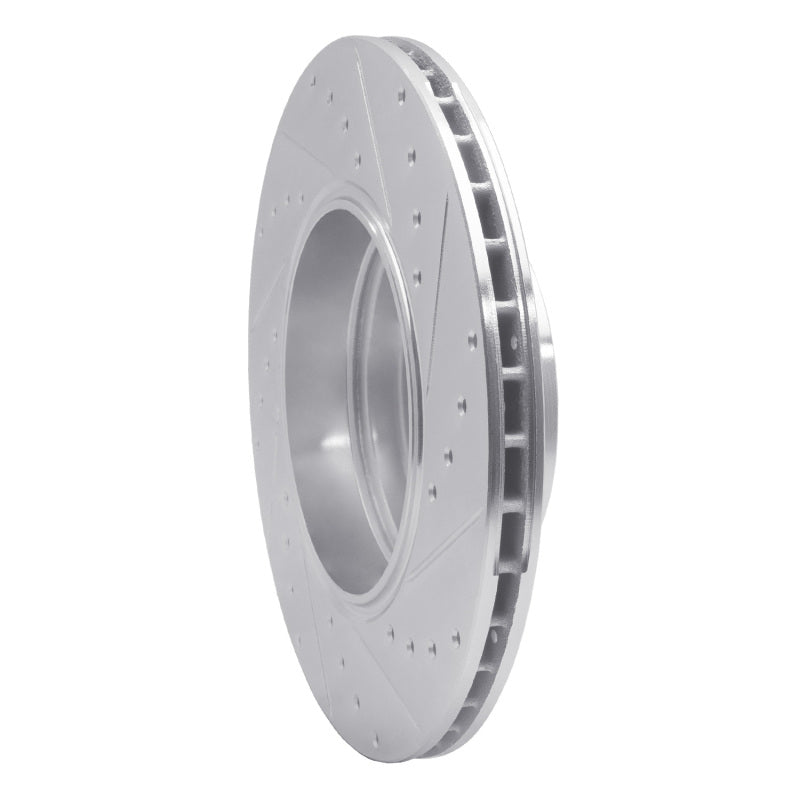 R1 Concepts R1 05-08 BMW 760I Rear Left Drilled & Slotted Silver Brake Rotor