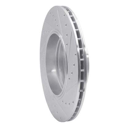 R1 Concepts R1 05-08 BMW 760I Rear Left Drilled & Slotted Silver Brake Rotor