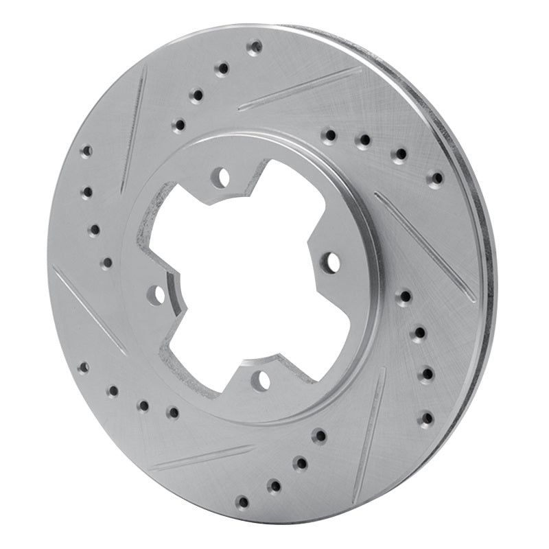 R1 Concepts R1 79-83 Nissan 280ZX Front Left Drilled & Slotted Silver Brake Rotor