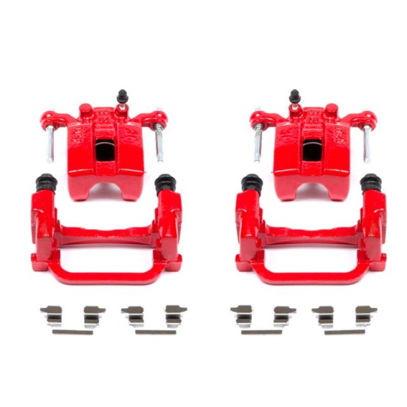PowerStop Power Stop 05-08 Infiniti G35 Rear Red Calipers w/Brackets - Pair