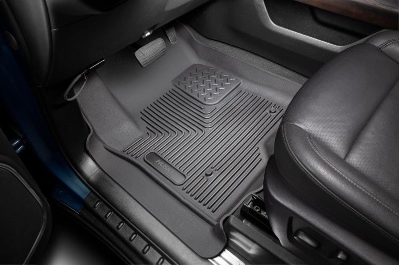 Husky Liners 19-23 Chevrolet Silverado 1500 Crew Cab WeatherBeater Blk Front & 2nd Seat Floor Liners
