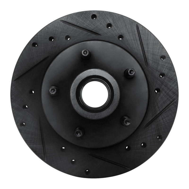 R1 Concepts R1 91-94 Ford Explorer Front Right Drilled & Slotted Black Brake Rotor