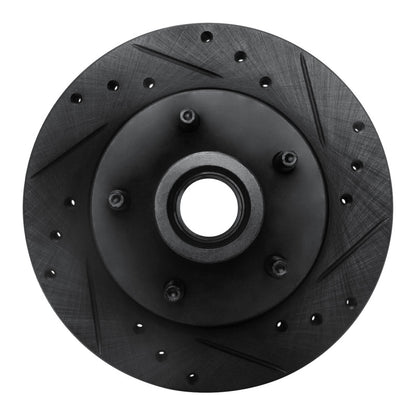 R1 Concepts R1 91-94 Ford Explorer Front Right Drilled & Slotted Black Brake Rotor