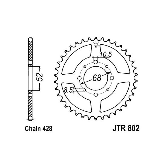 JT JTR802,43 Chain Sprocket