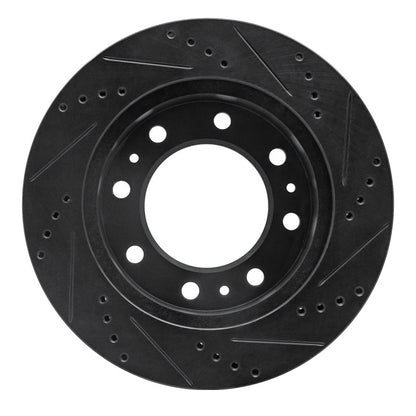 R1 Concepts R1 06-11 Cadillac DTS Front Left Drilled & Slotted Black Brake Rotor