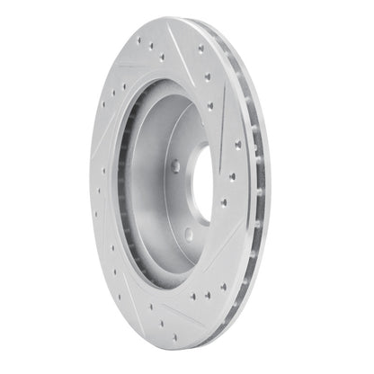 R1 Concepts R1 87-89 Nissan 300ZX Turbo Rear Left Drilled & Slotted Silver Brake Rotor