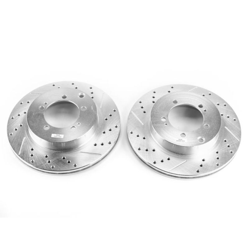 PowerStop Power Stop 03-06 Mitsubishi Lancer Rear Evolution Drilled & Slotted Rotors - Pair