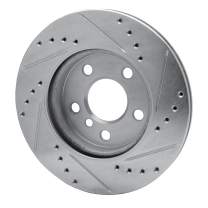 R1 Concepts R1 14-24 Mini Cooper (Excl Clubman) Front Left Drilled & Slotted Silver Brake Rotor