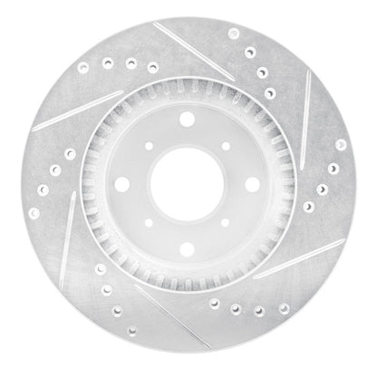 R1 Concepts R1 87-90 Acura Legend Front Left Drilled & Slotted Silver Brake Rotor