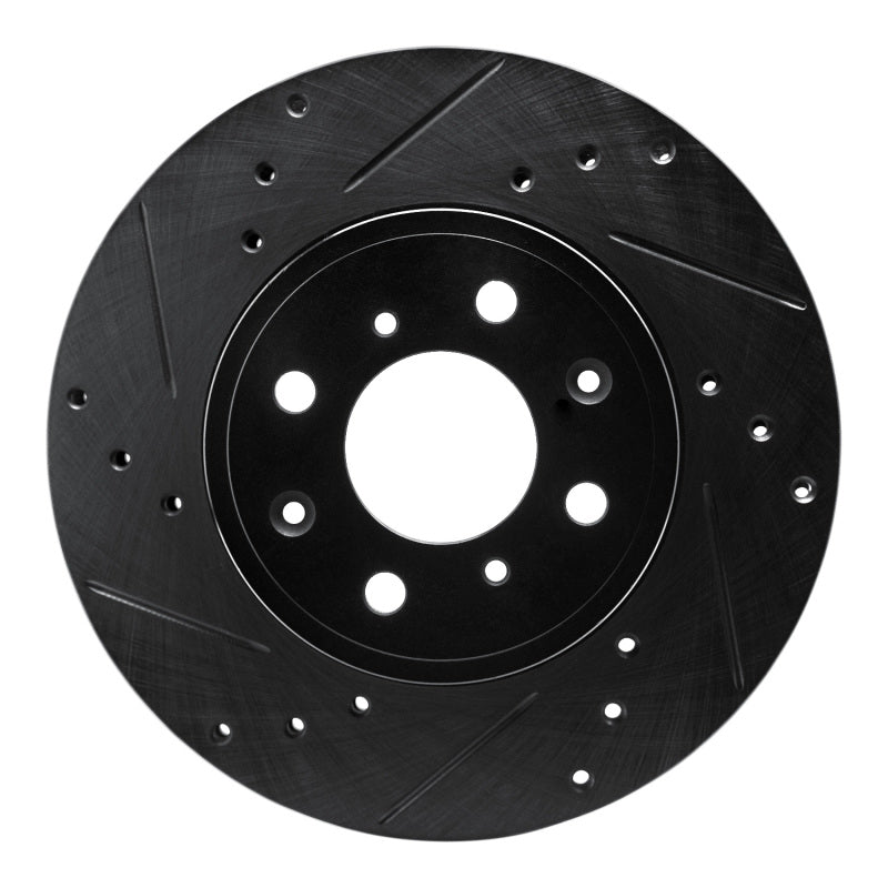 R1 Concepts R1 15-20 Honda Fit (USA/Canada) Front Left Drilled & Slotted Black Brake Rotor