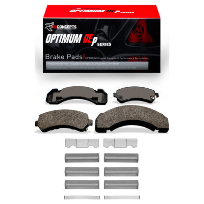R1 Concepts R1 95-00 Chevrolet C3500 Front/Rear Optimum OE Pads & Hardware Kit