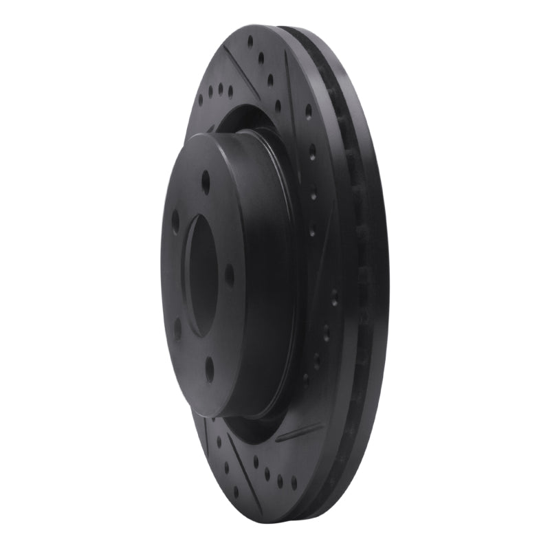 R1 Concepts R1 99-04 Chrysler 300M Front Right Drilled & Slotted Black Brake Rotor