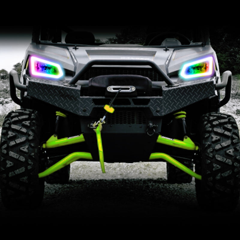 ORACLE Lighting Oracle 14-19 Polaris Ranger 570/900/1000 Dynamic RGB+W Headlight Halo Kit - - Dynamic